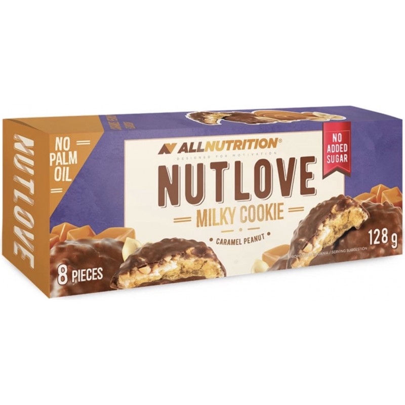 AllNutrition Nutlove Milky Cookie 128 g - karamelline maapähkel foto